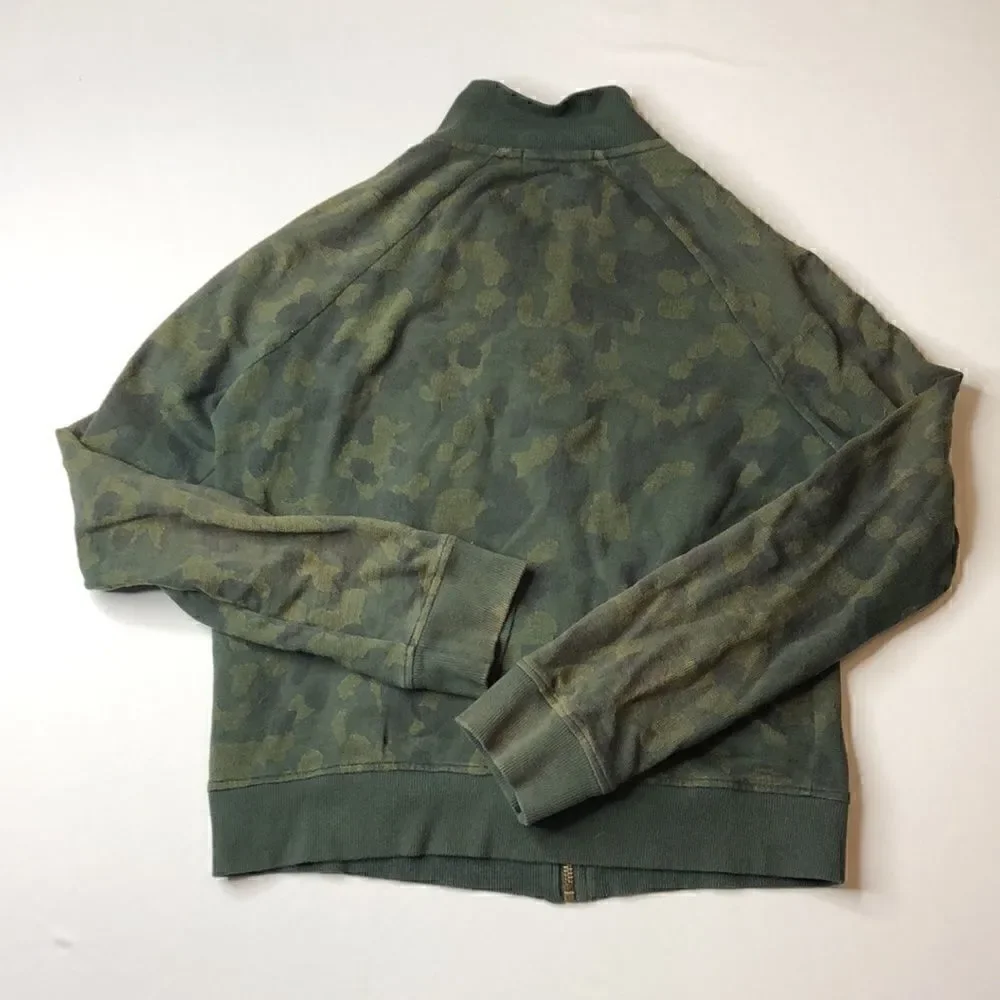 OBEY Debbie Harry Camo Green Jersey Zip-up Jacket